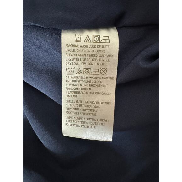 Susan Graver Regular Water Resistant Anorak Jacket with Hood Navy XX-Small NWOT - Picture 10 of 12